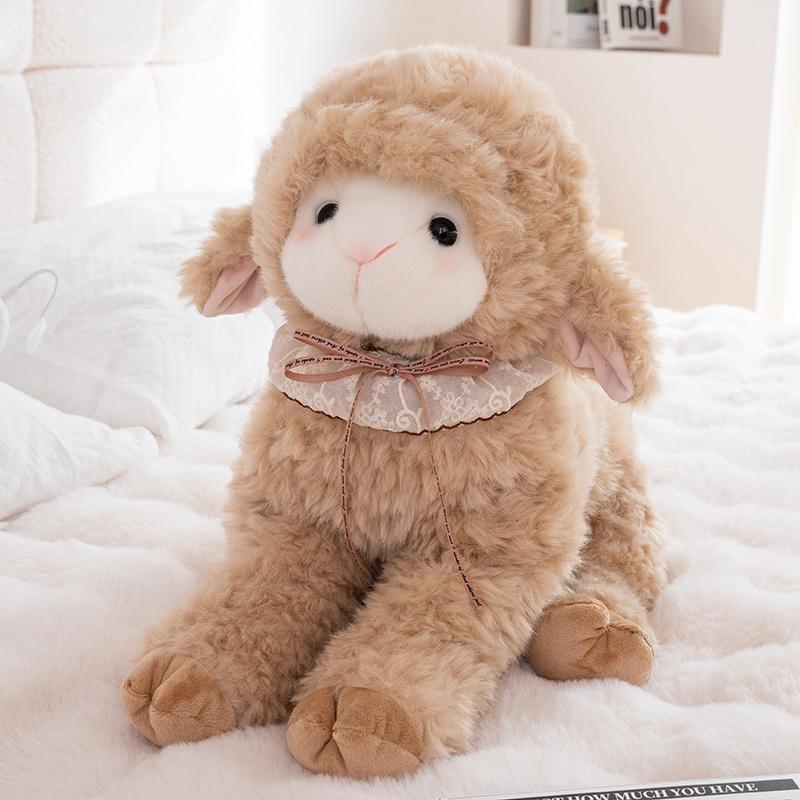24/35/50cm Cute Sheep Plush Toy Kawaii Cartoon Fluffy Soft Animals Stuffed Doll Sleeping Pillow Accompany Toys Home Decor Gift