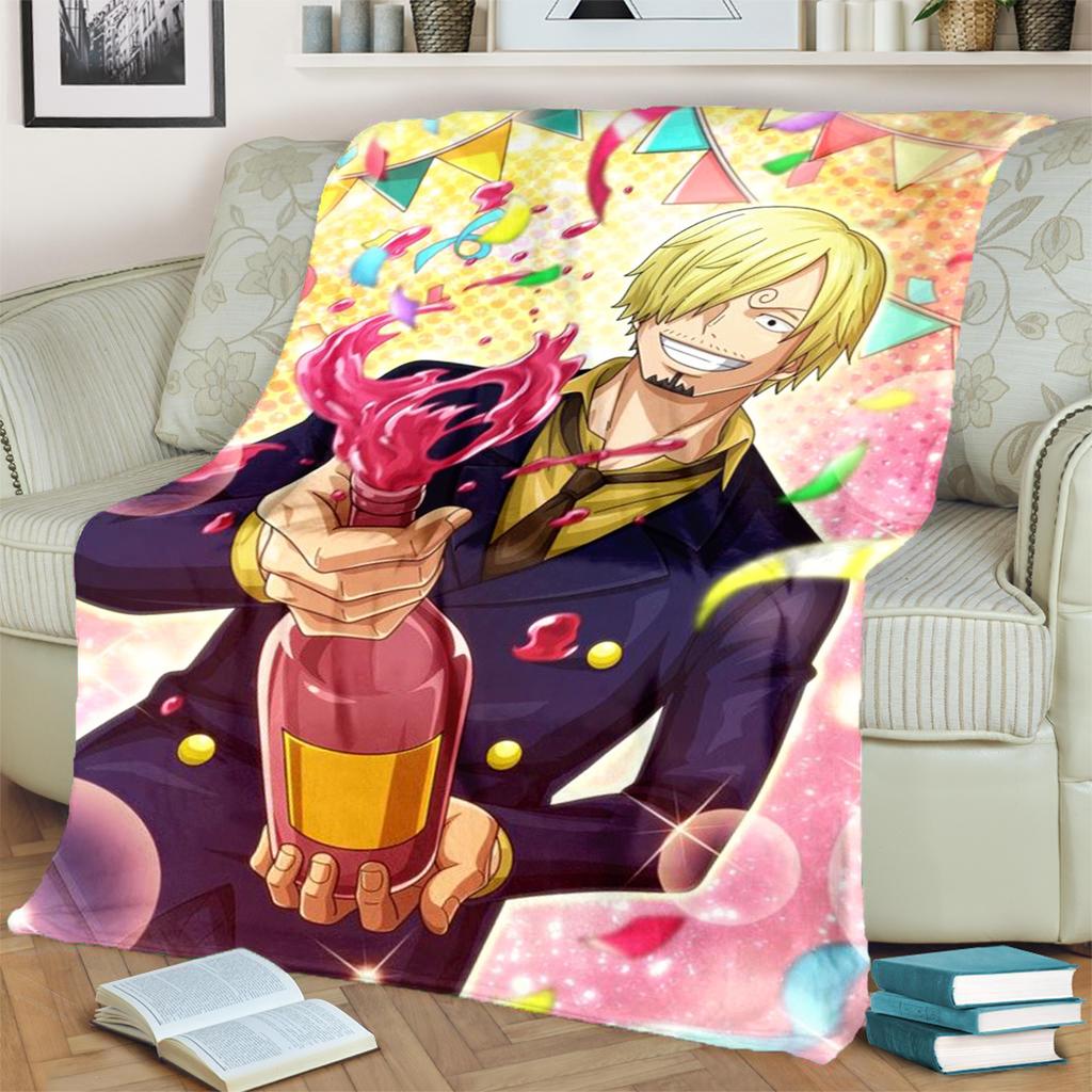"ONE PIECE" Printed Warm Flannel Blanket for Bedrooms, Sofas, Beds, Chairs, Picnics, Travel and Home