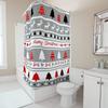 TU Christmas Shower Curtain Festive Holiday Bathroom Decor Reversible Waterproof Modern Farmhouse Xmas Pattern Backdrop