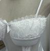 Sheer Lace Trim Camisole with Chest Pads and Slim-Fit Boning