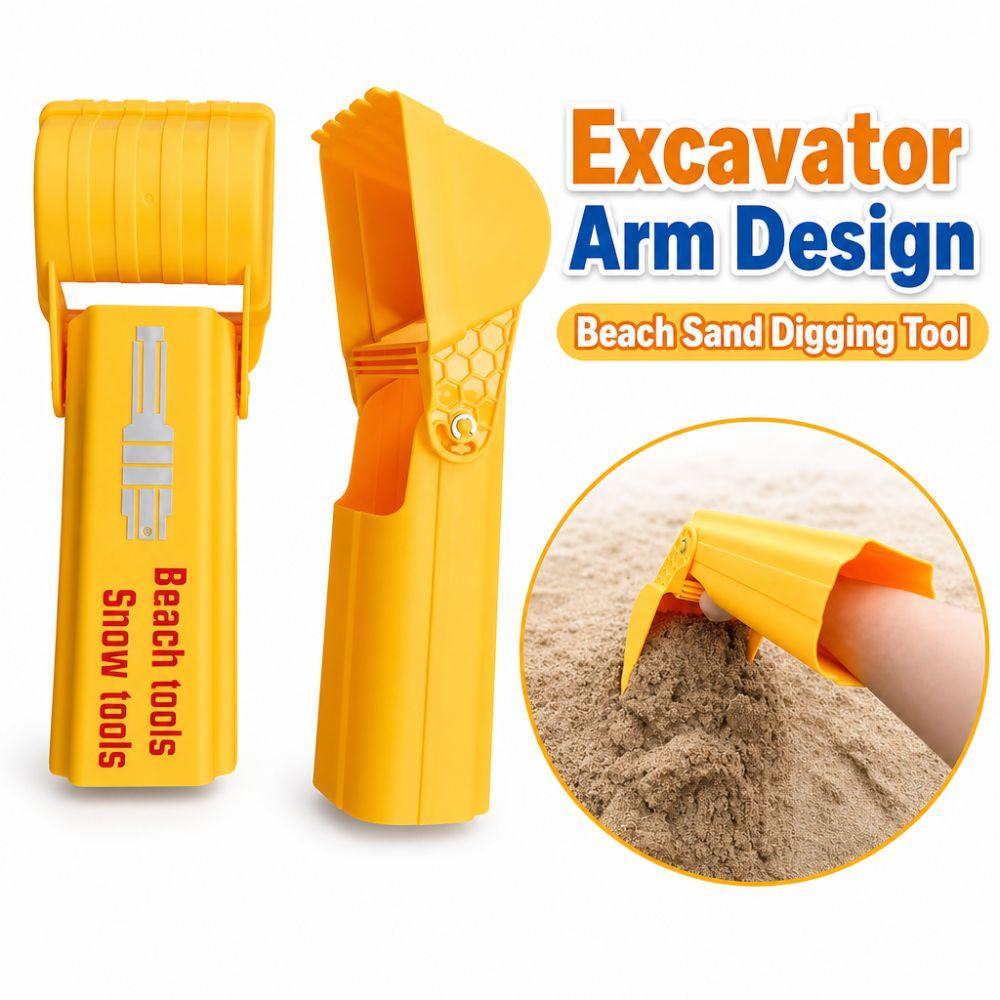 Orange Beach Sand Digging Tool Excavator Arm Shape Sand Shovel Arm Kid Beach Tool
