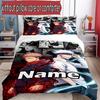 3pcs Duvet Cover Set (1*Duvet Cover + 2*Pillowcase, Without Core), Custom Name J-Jujutsu K-Kaisens Pattern Bedding Set, Home Bedroom Decor Gift
