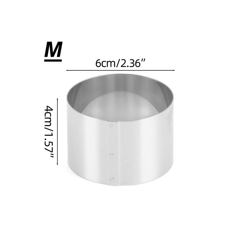 Lihe Stainless Steel Round Mousse Ring, Multi-size Cake Cookie Baking Mold For Kitchen