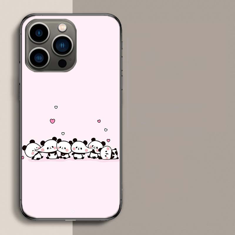 Very Cute Little Panda Phone Case For Iphone 17 Air 15 Pro 14 Plus 16 Pro Max 17E 16E 12 13 Mini 11 Cover Cute Fundas