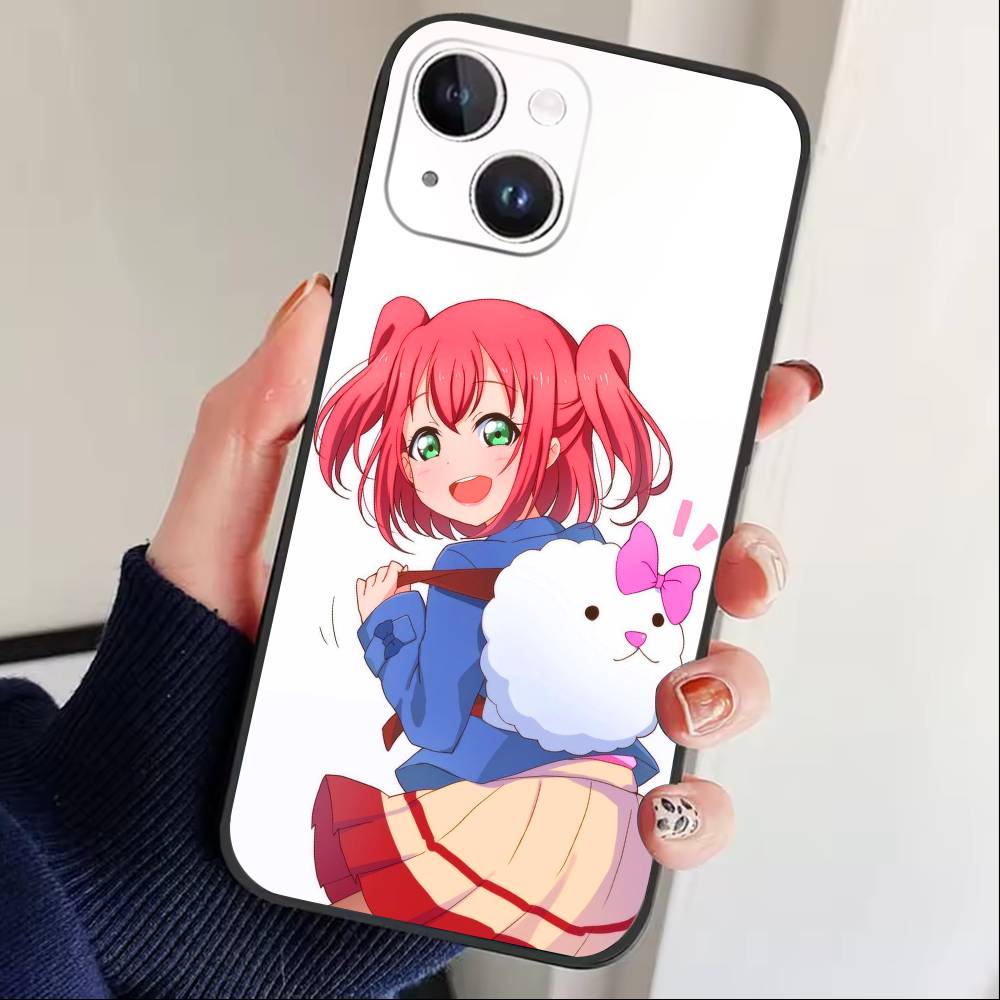 Love Live Nakasu Kasumi Phone Case For iPhone 16,15,14,13,12,17,Pro Max,Plus Silicone Black Case
