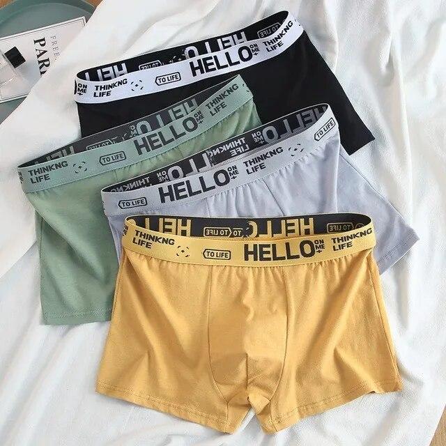 4Pcs Men Underwear Men's Boxers Sexy Underpants Comfortable Breathable Fashion Boys' Panties Underwear Boxershorts Men