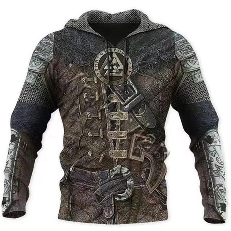 Mens Hoodies Vikings eagle Tattoo Fashion Animal pattern 3D Printed Style Casual Harajuku Hip Hop Pullover Oversized Sudaderas