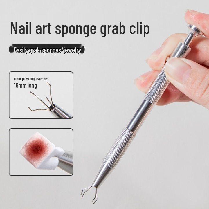 Nagelkunst Schwamm Hohe Dichte Tofu Block Verblenden Rouge Werkzeug mit Clip