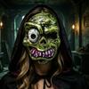 Retro Style Horror Masque Halloween for Adults Creepy Cosplay Party Accessory Durable Scary Ghost Head Full Face Prop