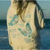 European Size Drop Shoulder Coconut Wave Hoodie Sweatshirt Jacket