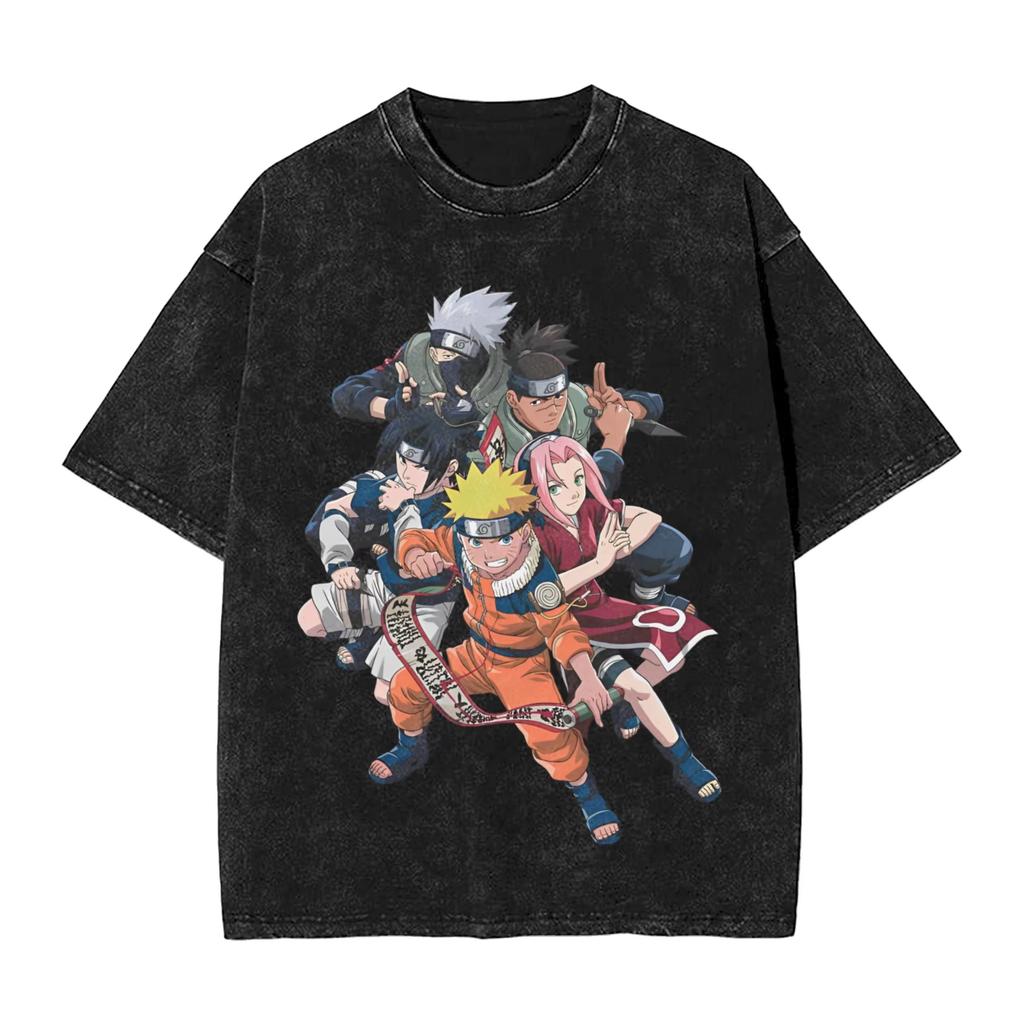 2026 Sommer Naruto Hashirama Senju Print T-Shirts Y2K Herren Damen Hip Hop Punk Streetwear Oversized T-Shirt Print Rundhalsausschnitt Leichtes Freizeit-T-Shirt