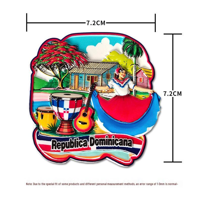 Магнит на холодильник: Город Доминиканской Республики: Креативное сувенирное украшение