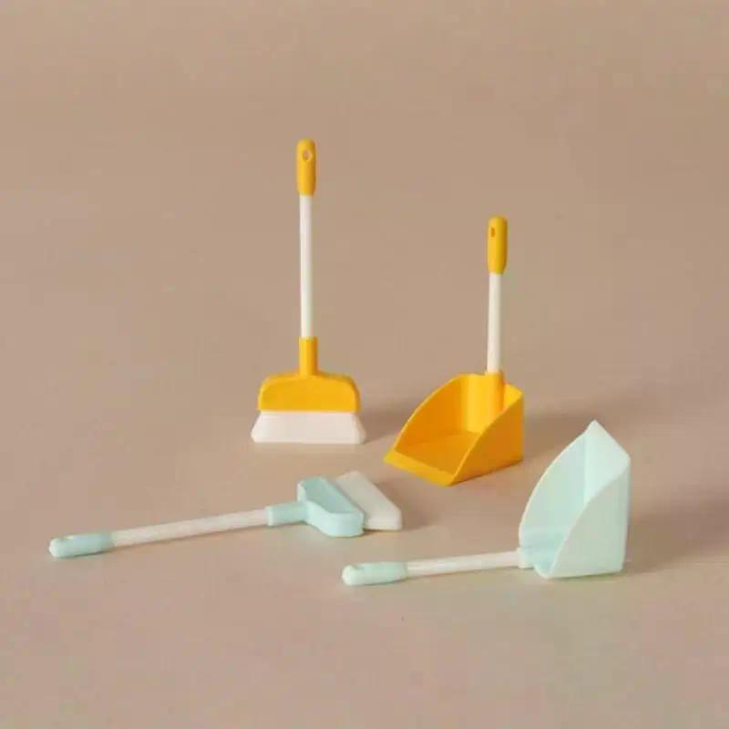 1/5 Sets Doll Home Cleaning Tools Decor Toy 1:12 Dollhouse Miniature Brush Dustpan Kit Micro Life Scene Decoration Props