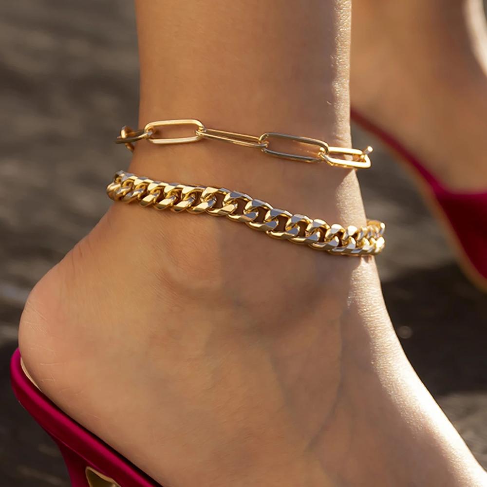 Snake Chain Anklet Bracelet for Women Men Girls Beach Stainless Steel Anklets Fashion Jewelry Gifts Not Allergic