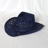 Letní Dámská Pánská Slaměná Dutá Západní Tvarovatelná Koncertní Kovbojská Klobouk Ven Široká Střecha Slunce sombreros de vaquero Klobouk gorro