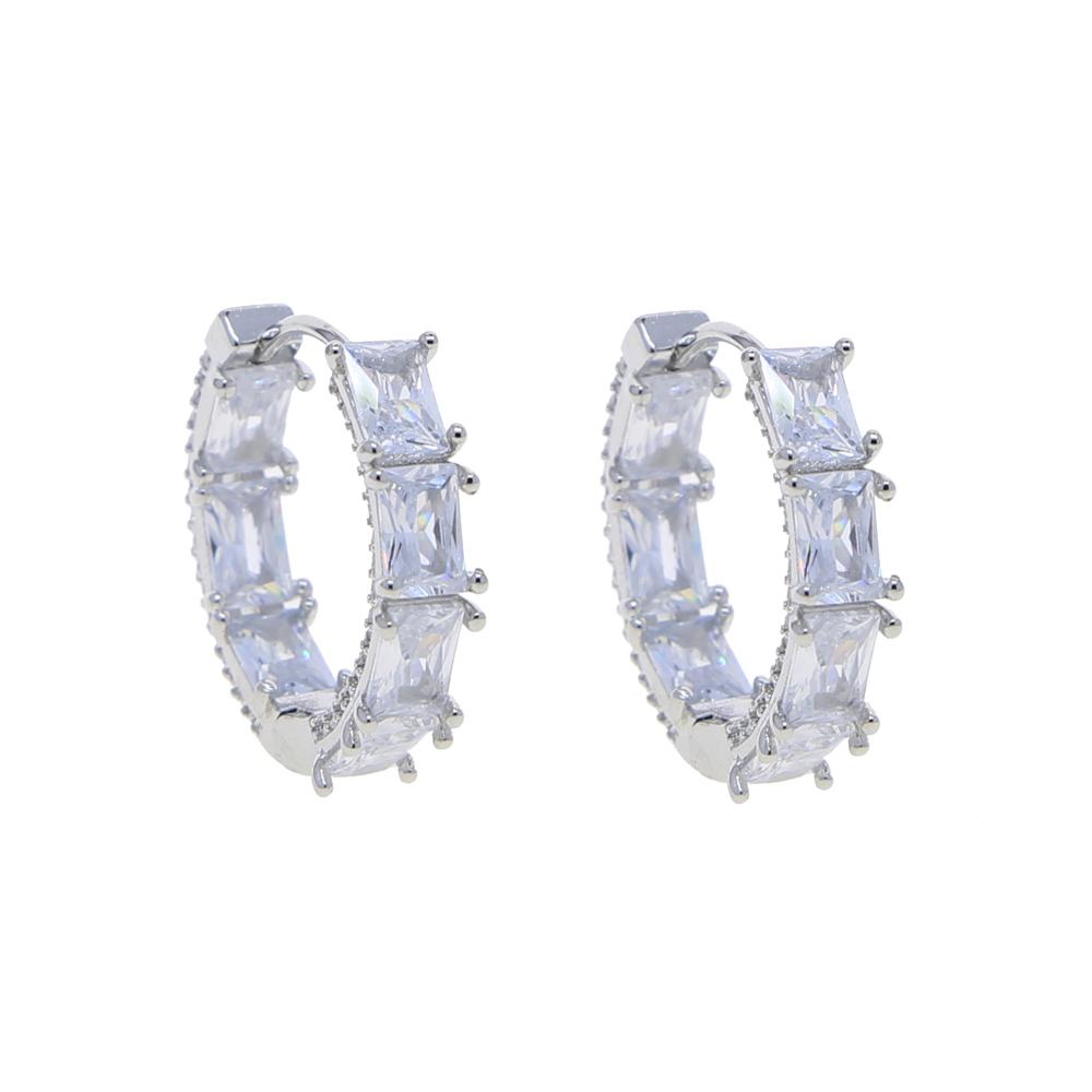 2023 Top Quality Gold Silver Plated Cubic Zircon Dainty Round Hoop Earring Minimalist Jewelry for Women Girls25mm 40mm