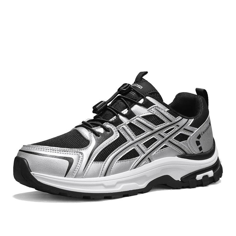 Four Seasons Trend Fashion Low-top Foot Hiking Shoes Contrast Colors Men's Outdoor Casual Sneakers Student Platform Shoes