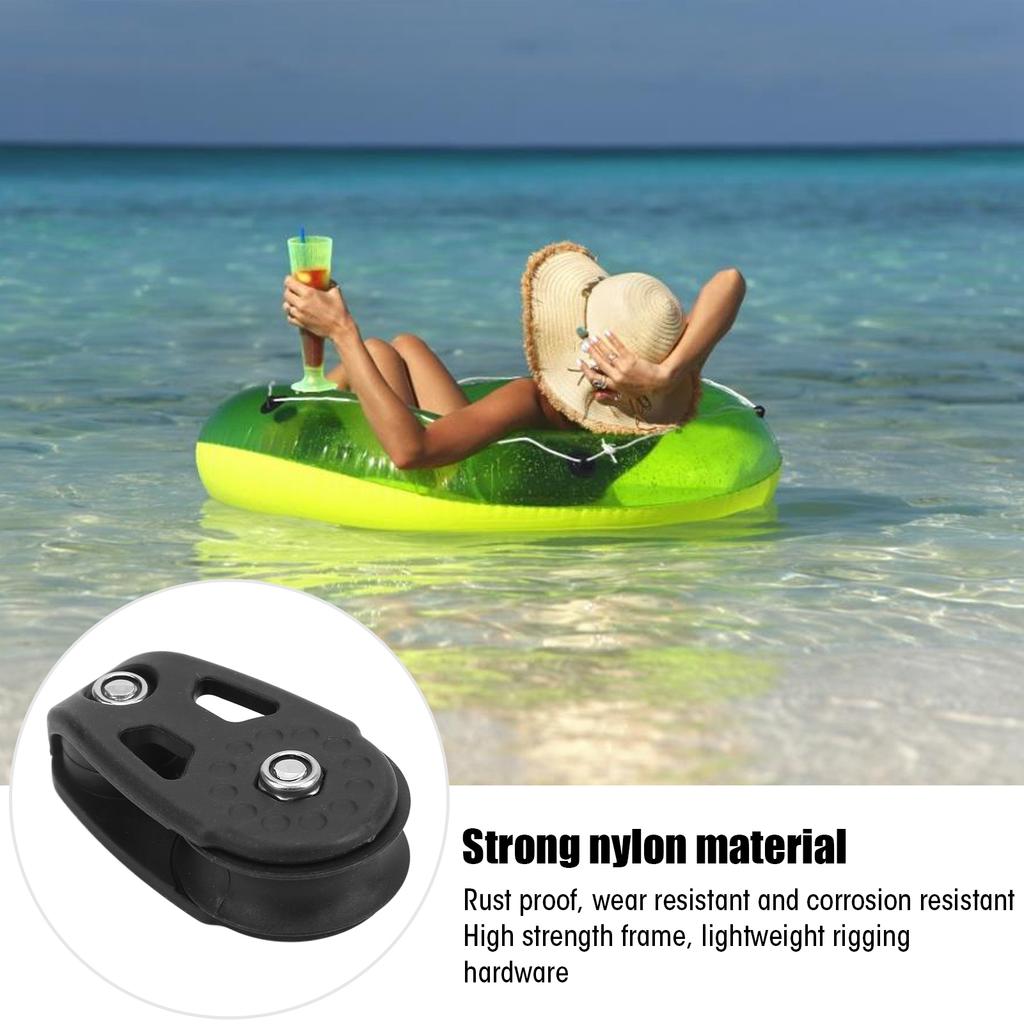 Scripete din plastic pentru caiac, bloc scripete, glisor de ancorare pe șină, cărucior, roată scripete pentru accesorii barcă canoe