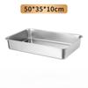 Bandeja Rectangular Profunda Extra Gruesa de Acero Inoxidable Jiyoushi