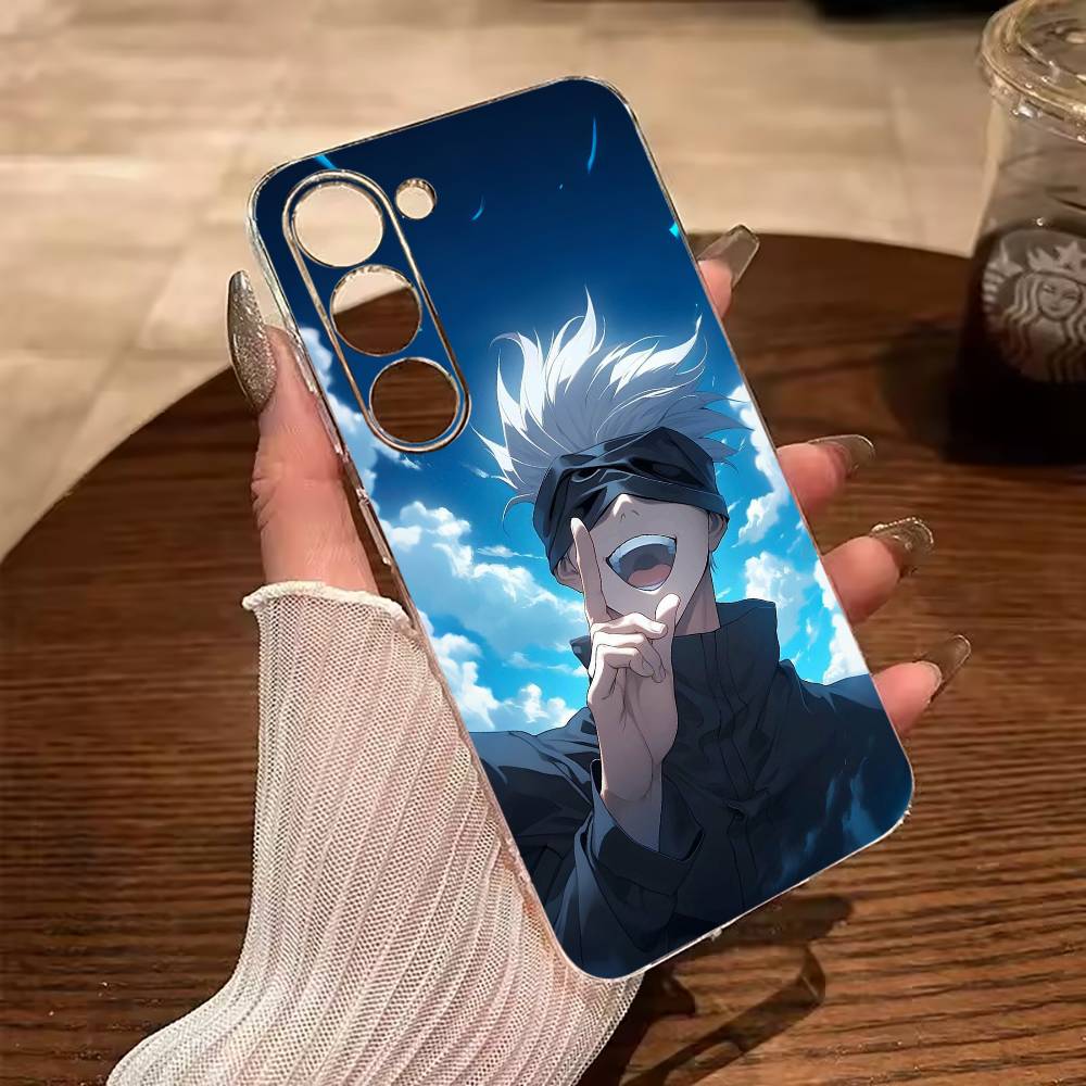 

Любимые Аниме Персонажи-S-Сатору Годжо Прозрачный Мягкий Силиконовый Чехол для Телефона для Samsung Galaxy A71, A70, A52, A51, A40, A30 Samsung a52 a52S