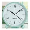 4-inch Metal Alarm Digital Round Table Clock with Silent Seconds and Night Light. Stylish, Modern, and Minimalist Design.
