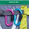 Aluminum D-Shaped Carabiner: Outdoor Keychain & EDC Gear Snap Hook
