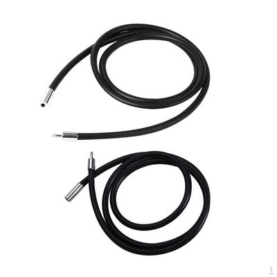 2 ks Unisex 3 mm čierna gumová šnúrka Reťaz Choker Náhrdelník Zapínanie z nehrdzavejúcej ocele