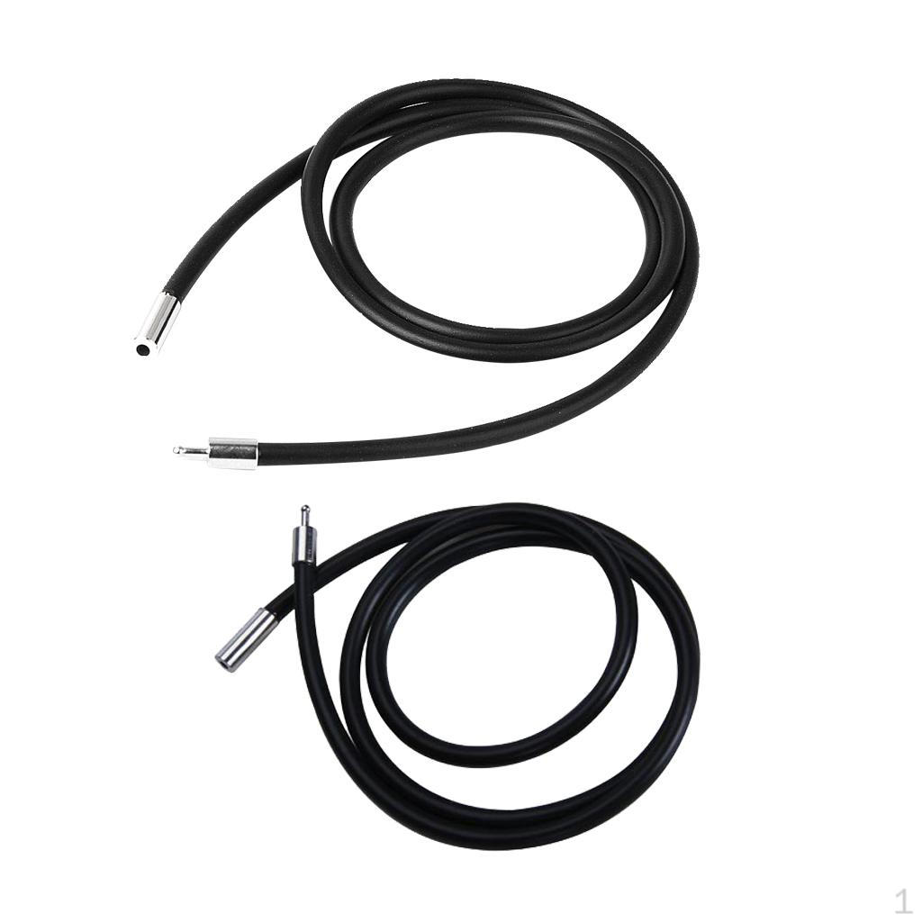 

2 шт. Унисекс 3 мм Черный резиновый шнур Цепочка Чокер Ожерелье Застежка из нержавеющей стали