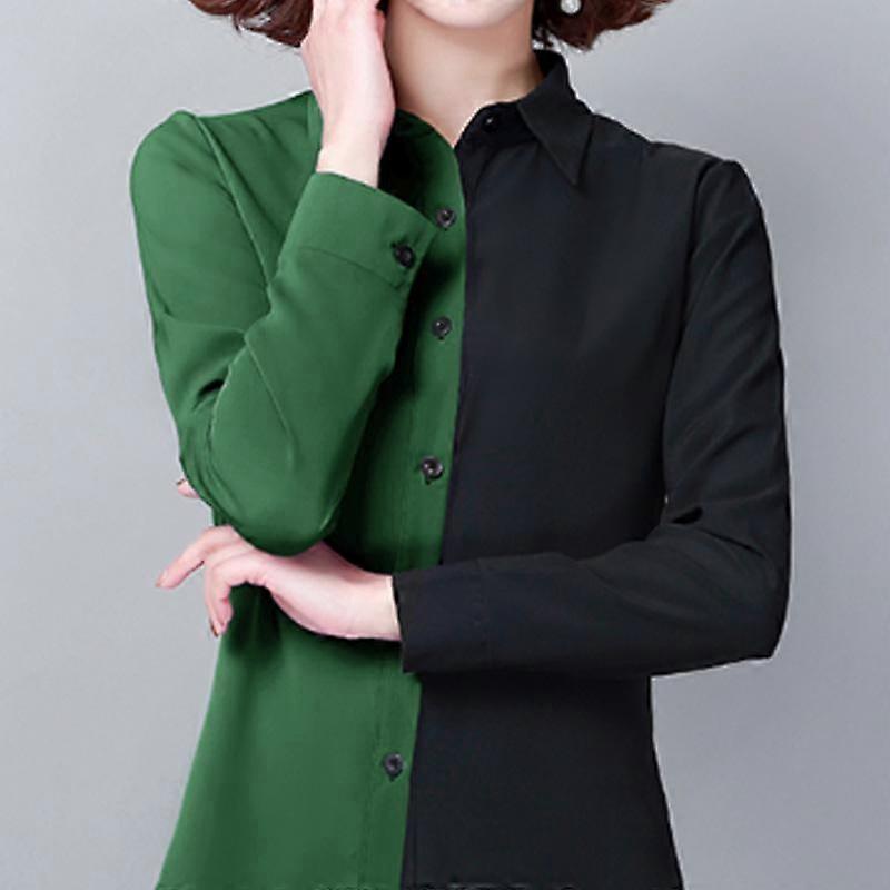 SURE XIAO STORY Print Office Ladies Chiffon Blouse Sexy Leopard Long Sleeve Blouse Blusas Mujer De