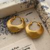 Irregular Design Earrings French Hand Brushed Niche Design High Sense Exquisite Versatile Earrings