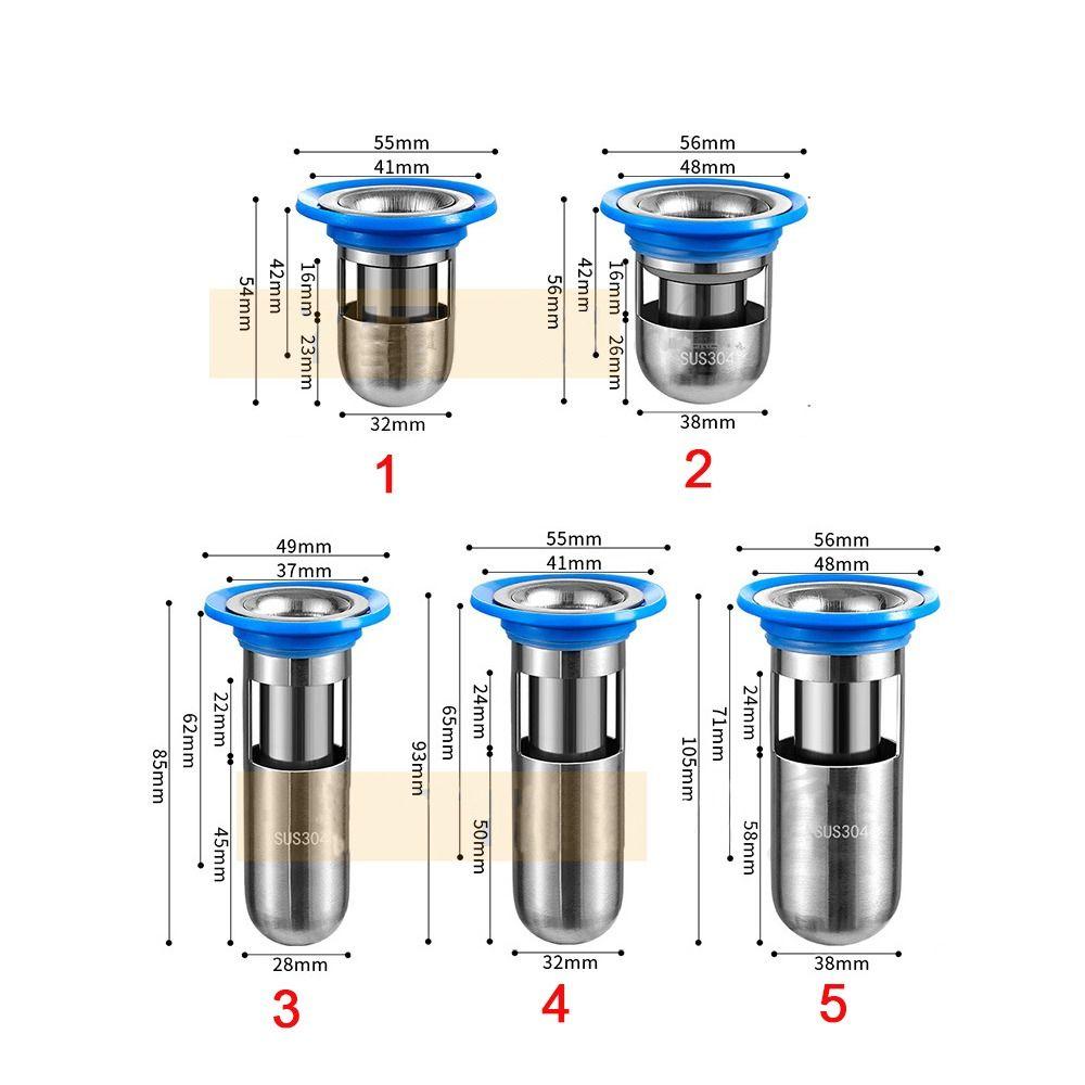 Sewer Seal Stopper 304 Stainless Steel Leak Core Draininner Core Backflow Preventer Floor Drain