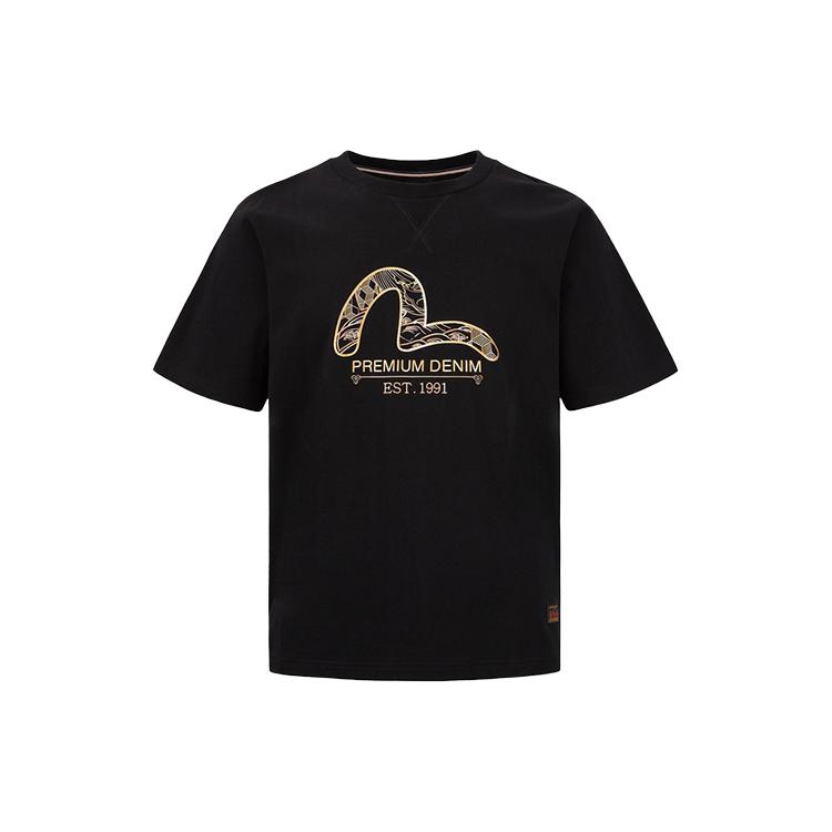 Evisu T-Shirts Men's Crew Neck Moderate Straight Fit 2EAHTM2TS514XXCT