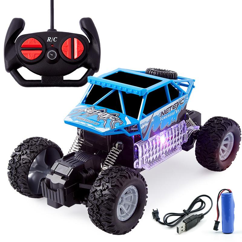 Four-Way Rechargeable Remote Control Off-Road Climbing Car, Children'S Luminous Electric Remote Control Car Toy Car Model