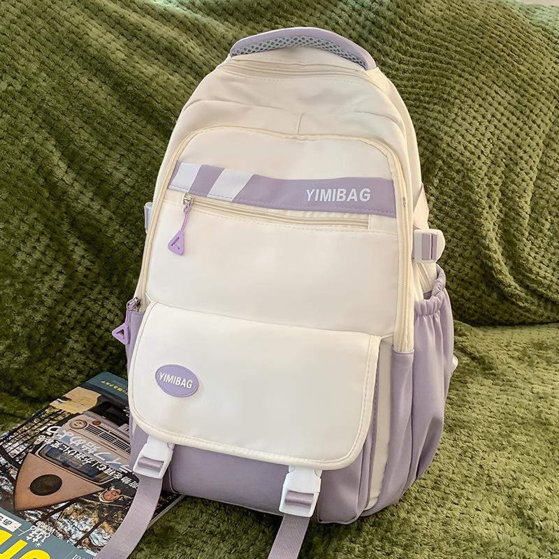 Children's Elementary School Students Junior High School Students High School Students Girls Boys Contrasting Color Large Capacity Backpack