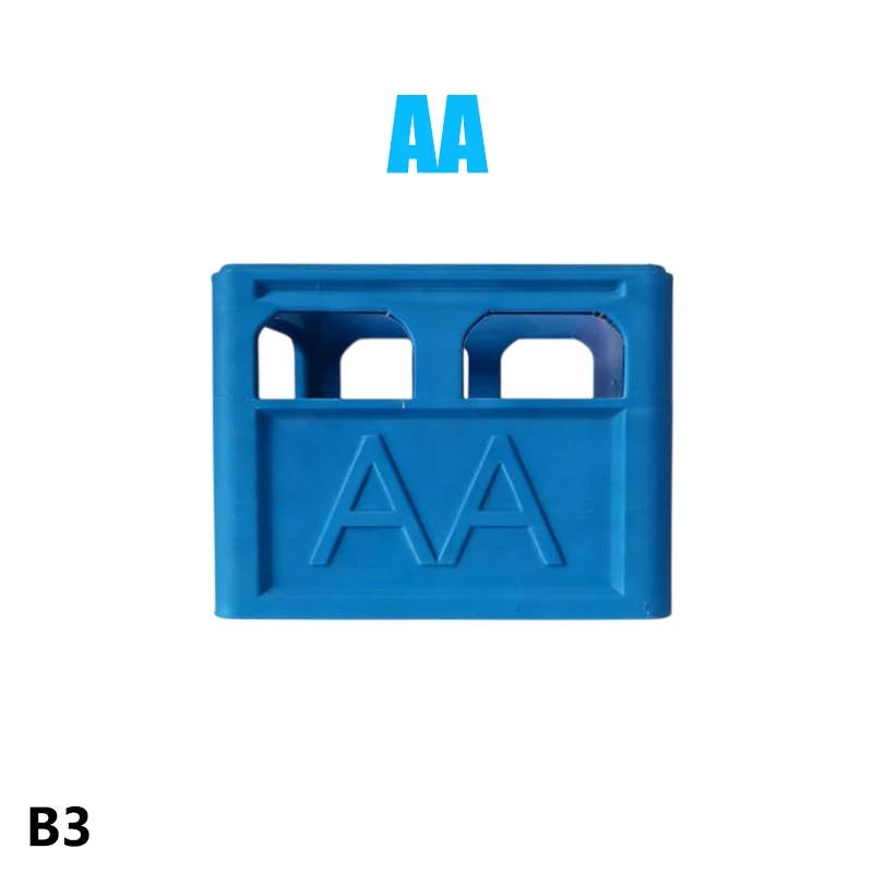 AAA/AA/9V/CR2032/CR2025 Batterie-Aufbewahrungsbox Stapelbarer Batterie-Organizer Dekorativer Batteriehalter, Aufbewahrungsbox für Zuhause, Büro