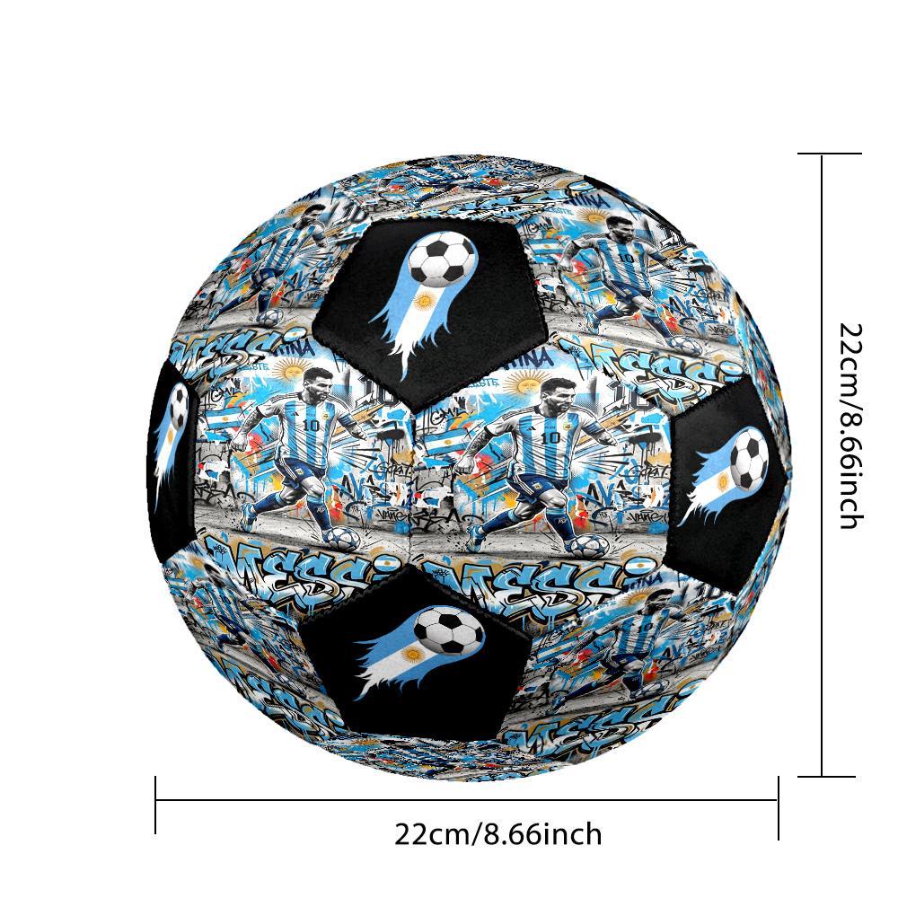 Messi 10 Number Argentina World Cup Champion Size 5 Football Machinestitched Indooroutdoor Universal Football Surprise Collection Gift