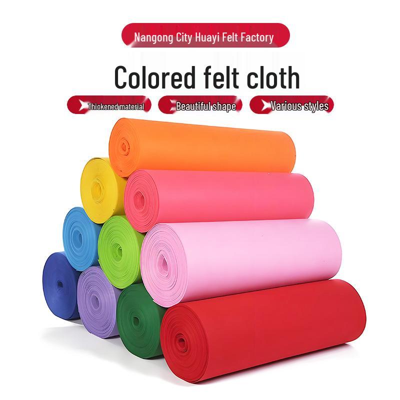 

Colored Felt Non-Woven Fabric with Adhesive Backing for Decoration - Water & Oil Absorbent, Heat Insulating, Anti-scalding, Flame Retardant Black; Customizable