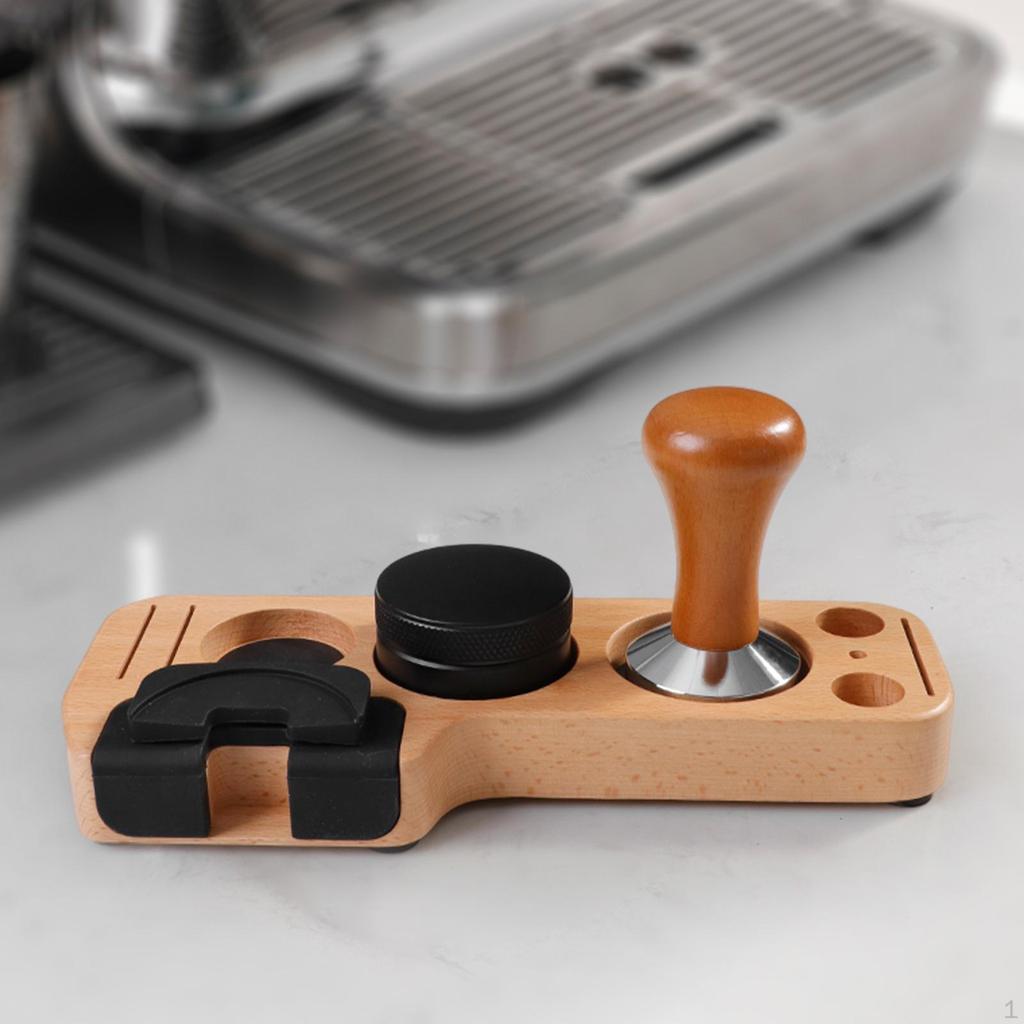Barista's Choice Espresso Tamping Set - Premium Wooden Base and Ergonomic Handle