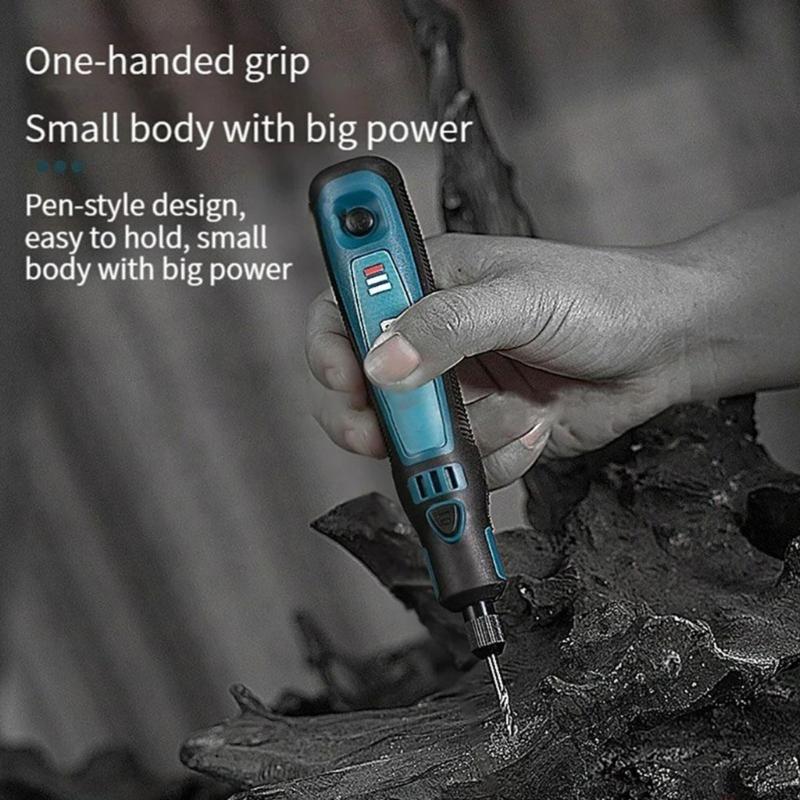 Miniature Wireless Electric Grinding Pen Machine for Crafting on Various Materials Including Jade Carving Drill Metals