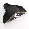 Soft Black Tricorn Hat Party Accessory Elegant Black Dress-up Theme Party Pirate
