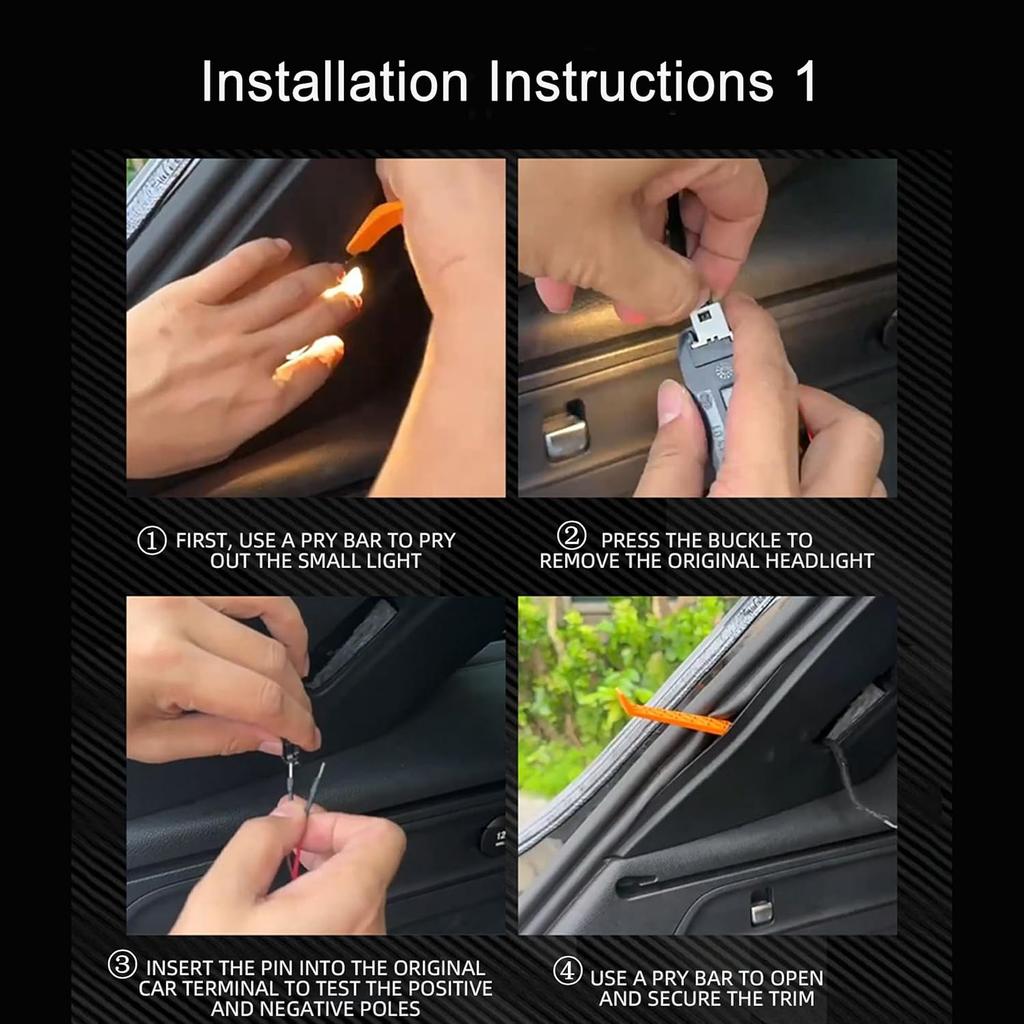 Car LED Strip Lights, Dynamic Trunk Ambient Light, White Colors 157.48" Flexible Led Light Strip, Easy Tall, Waterproof, Universal Fit For Car