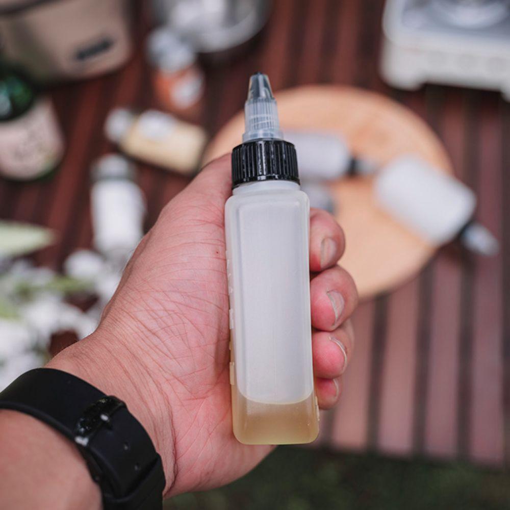 4pcs Plastic BBQ Oil Dispenser 100ml Squeeze Sauce Bottles Outdoor Oil Bottle  Ketchup