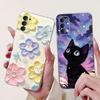 For OPPO Reno4 (CPH2113) / Reno4 Pro (CPH2109) Elegant Floral Cat Phone Case For Oppo Reno 4 4Pro 4G Soft Silicone TPU Cases