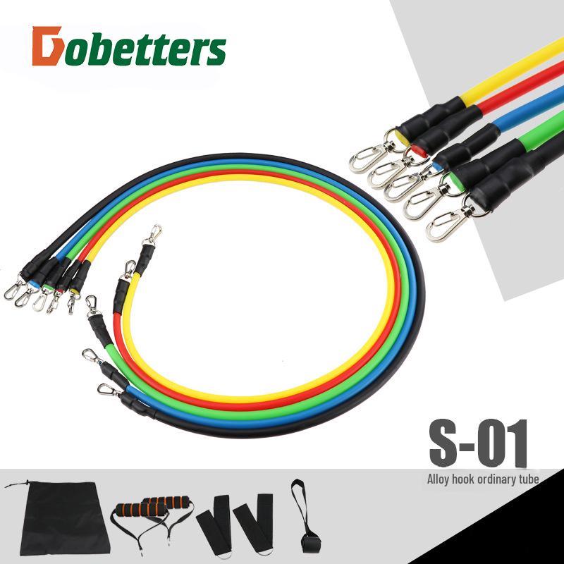 11-Piece Fitness Muscle Training Belt & Pull Rope Set