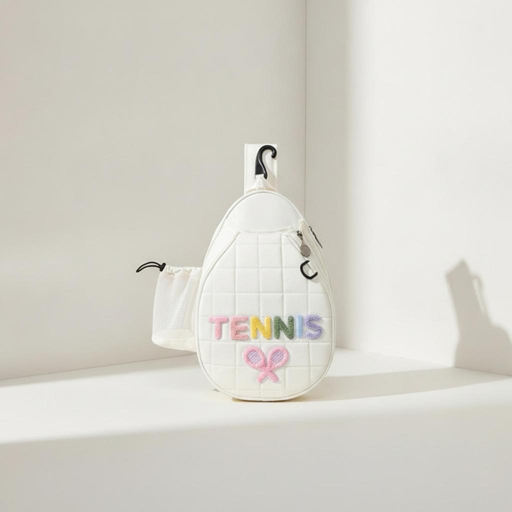Racket-Inspired Sports Sling Bag Lightweight for Court Sessions, Active Days