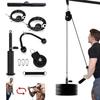 Forearm Wrist Roller Trainer Heavy Duty Arm Strength Training Exerciser with Pulley System for LAT