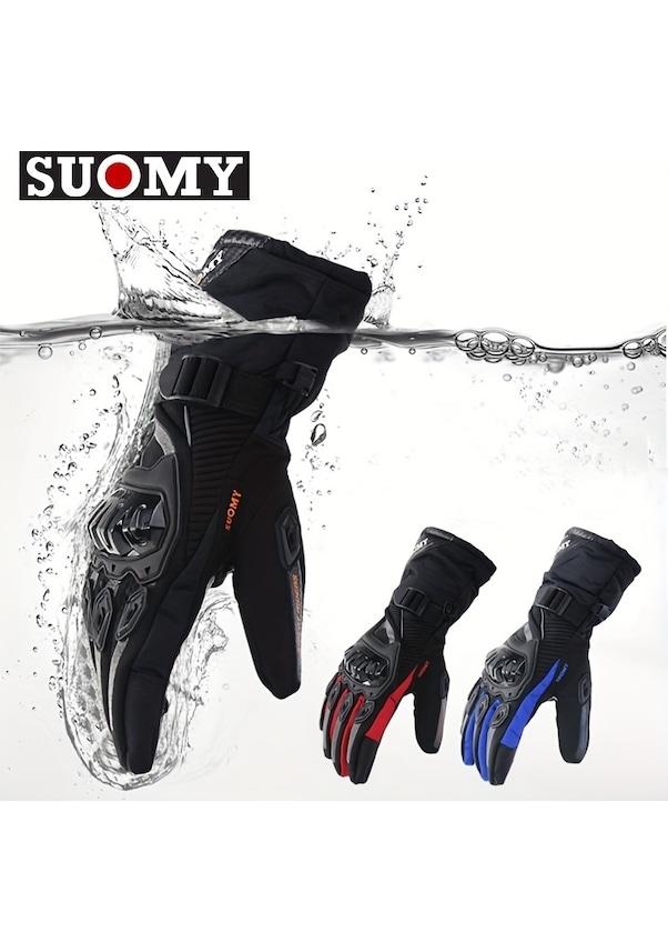 SUOMY Winter Motorcycle Gloves Waterproof, Warm, Riding, Anti Drop Thick Long Gloves