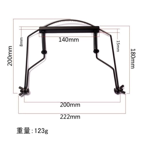 Vbestlife Harmonica Holder, 10-Hole Neck Support for 10-Hole Harmonicas, Metal Frame, Rust-Resistant and Stable, Adjustable Distance, Harmonica Access