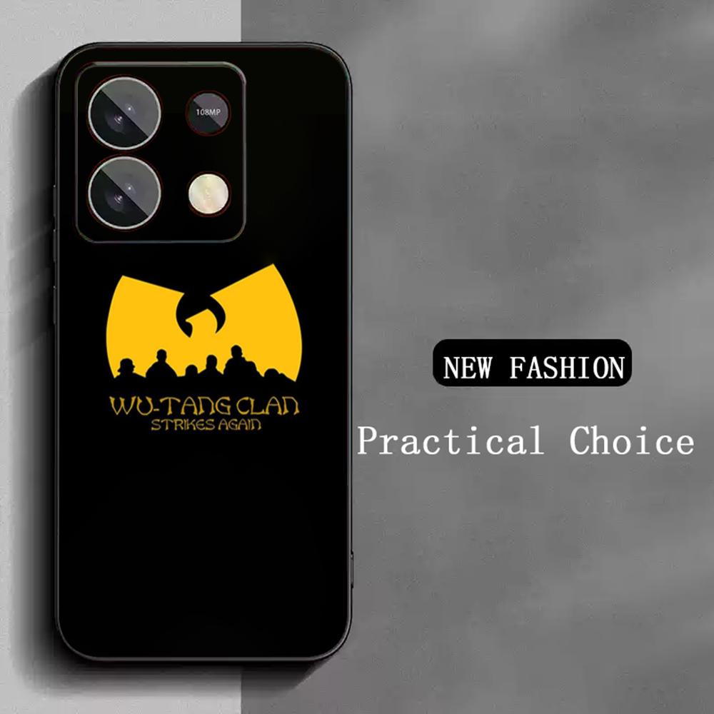 Fashion Trends WU-T-TANG CLANs Ins Phone Case For Redmi Note 14 13 12 11 Pro Plus S 5G 14C A3 Soft Black Phone Cover