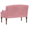 Two Seater with Button Tufting Pink 111 X 65 X 79 Cm Velvet
